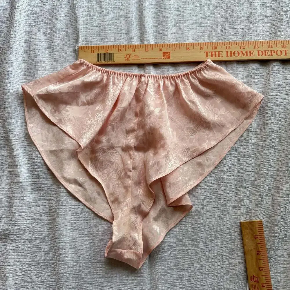 Vintage Victoria's Secret Gold label Pink Satin Lingerie set